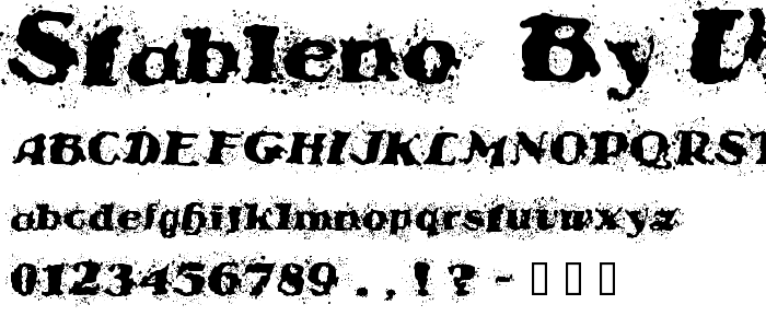 StableNo  by veredgf font